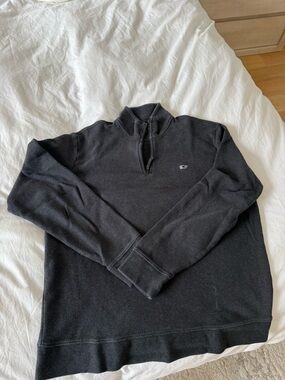 Men's Vineyard Vines Black Quarter-Zip Sweater Pullover